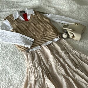 Creamy Knit Vest